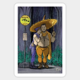 Witch Boys Rainy Day Magnet